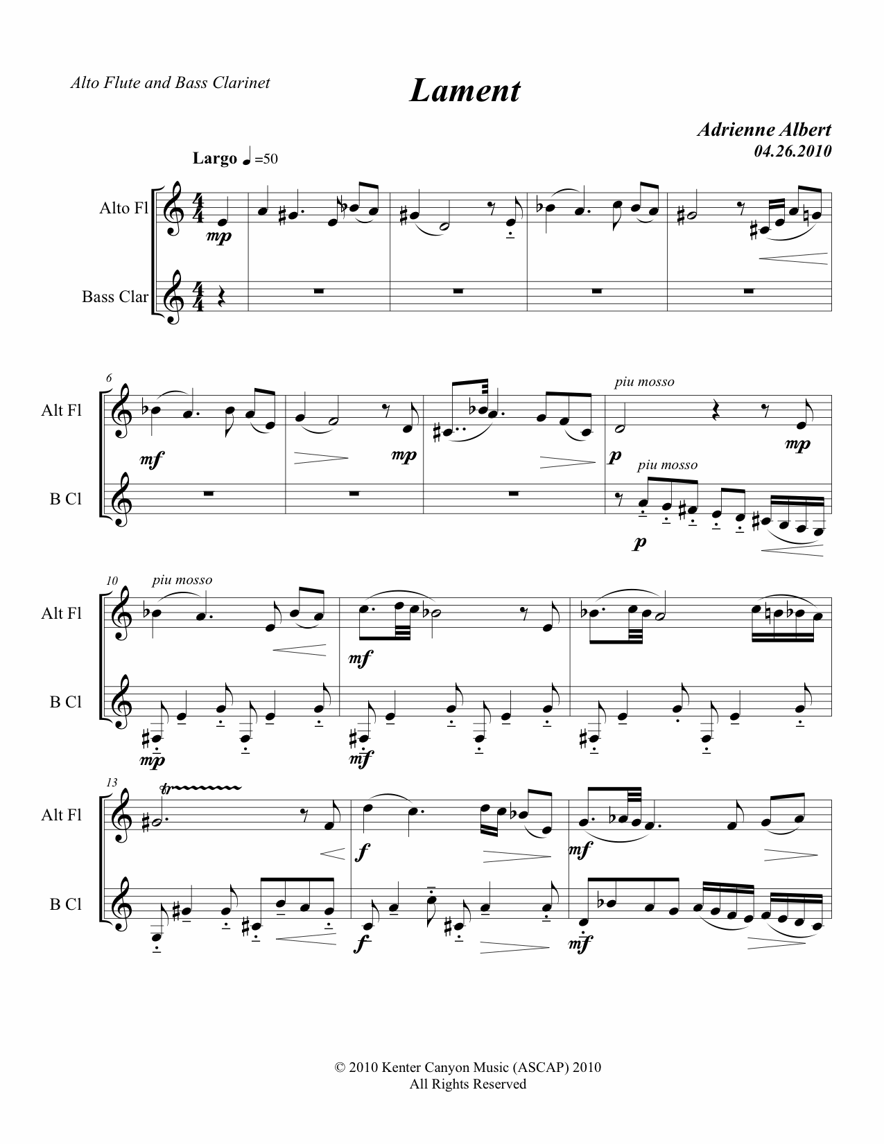 Menage A Trio Example Score Image